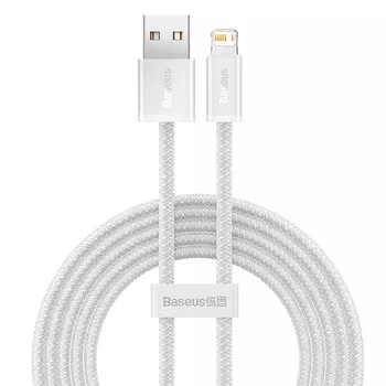 Кабель USB-Lightning 8-pin, 2.4А, 2 м, белый, Baseus Dynamic Series (CALD000502)