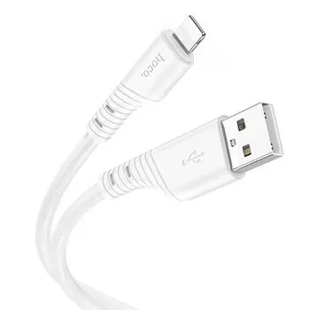 Кабель USB-Lightning 8-pin, 2.4А, 1 м, белый, HOCO Crystal X97