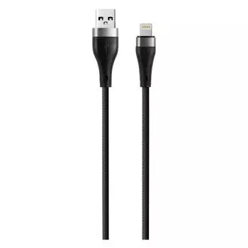 Кабель USB-Lightning 8-pin, 2А, 1 м, черный, Red Line (УТ000035434)