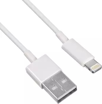 Кабель USB-Lightning 8-pin, 2А, 2 м, белый, Kingprice KP-USBAL-2M (KP-USBAL-2M)