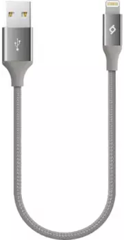 Кабель USB-Lightning 8-pin, 30 см, серый, TTEC (2DK28UG)
