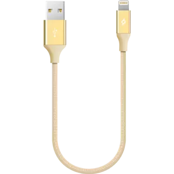 Кабель USB-Lightning 8-pin, 30 см, золотистый, TTEC AlumiCable (2DK28A)