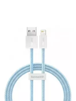 Кабель USB-Lightning 8-pin, экранированный, быстрая зарядка, 2.4А, 2 м, голубой, Baseus Dynamic Series CALD000503 (CALD000503)