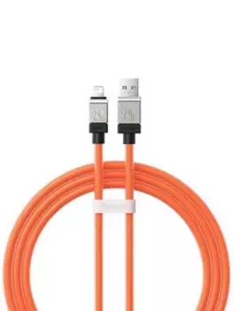 Кабель USB-Lightning 8-pin, экранированный, быстрая зарядка, 2.4А, 2 м, оранжевый, Baseus CoolPlay CAKW000507 (CAKW000507)