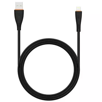 Кабель USB-Lightning 8-pin, быстрая зарядка, 2.1А, 1 м, черный, ITEL (ICD-L21s)