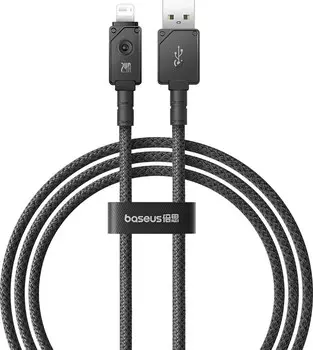 Кабель USB-Lightning 8-pin, быстрая зарядка, 2.4А, 2 м, черный, Baseus Unbreakable P10355802111-01 (P10355802111-01)