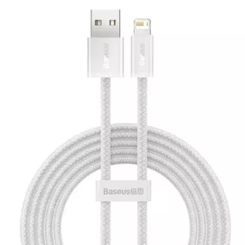 Кабель USB-Lightning 8-pin, быстрая зарядка, 2.4А, 1 м, белый, Baseus Dynamic Series (CALD000402)