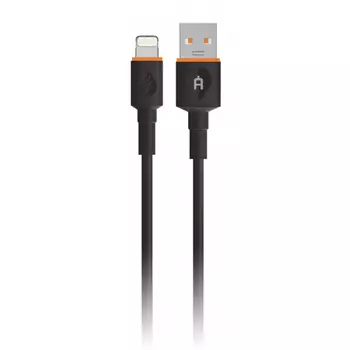 Кабель USB-Lightning 8-pin быстрая зарядка, 1м, черный Alteracs F01-AL (F01-AL Black)