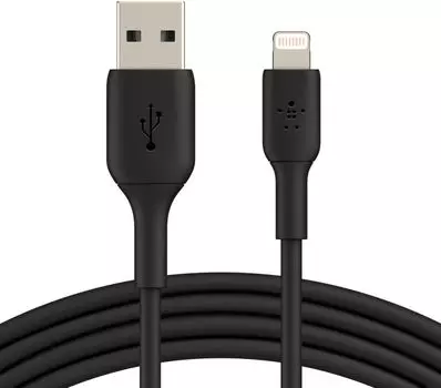 Кабель USB-Lightning 8-pin, MFi, 1 м, черный, Belkin CAA001BT1MBK (CAA001BT1MBK)