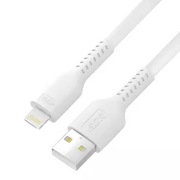 Кабель USB-Lightning 8-pin, MFi, 2.4А, 50 см, белый, Greenconnect (GCR-54250)