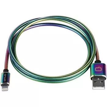 Кабель USB-Lightning 8-pin, MFi, 2.4A, 1м, градиент Qumo (24252)