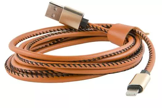 Кабель USB 2.0(Am)-Lightning 8-pin(m), 2м, коричневый Red Line