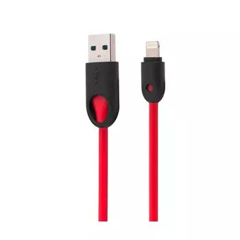 Кабель USB-Lightning, Kurato, RORI-L200, 1м, красный (106669)