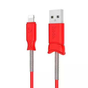 Кабель USB -Lightning Pisces, HOCO, 1m, красный (X24)