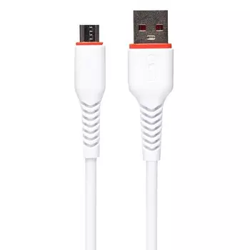 Кабель USB-Micro USB, 2.4A, 1м, белый SKYDOLPHIN S54V (206468)