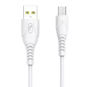 Кабель USB-Micro USB, 3.5A быстрая зарядка, 1м, белый SKYDOLPHIN S08V (206452)