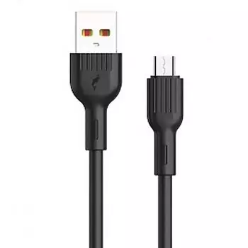 Кабель USB-Micro USB, 3A быстрая зарядка, 1м, черный SKYDOLPHIN S03V (206449)