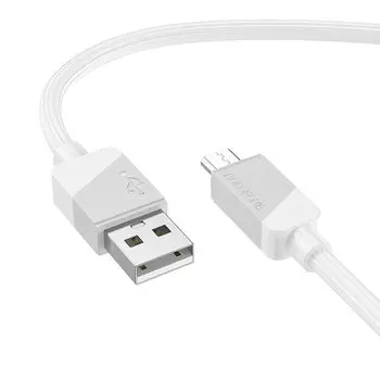 Кабель USB-Micro USB, 2.4А, 12 Вт, 1 м, белый, Borofone BX107