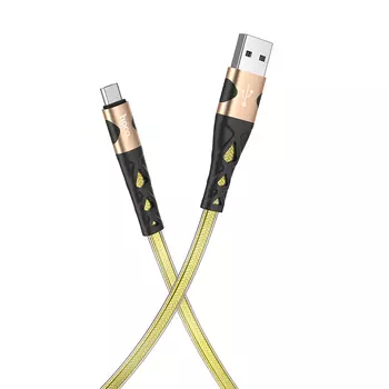 Кабель USB-Micro USB, 2.4А, 1.2 м, золотистый, HOCO Treasure jelly U105