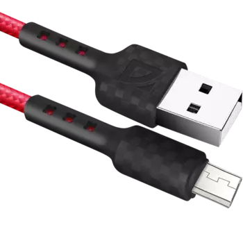 Кабель USB-Micro USB, 2.4A 1 м, красный Defender F181 (87115RED)