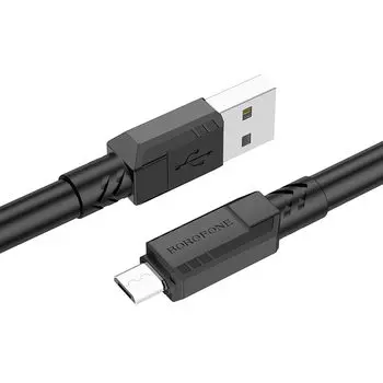 Кабель USB-Micro USB, 2.4A, 1м, черный Borofone BX81 (6974443386073)