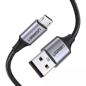 Кабель USB-Micro USB, 2A быстрая зарядка, 1м, черный UGREEN US290 (60146)