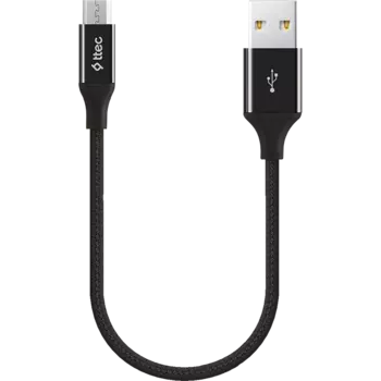 Кабель USB-Micro USB, 30 см, черный, TTEC AlumiCable (2DK25S)