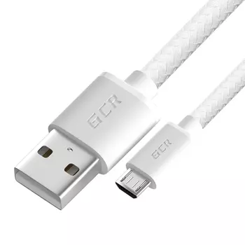 Кабель USB-Micro USB, 3A быстрая зарядка, 50см, белый Greenconnect GCR-54081 (GCR-54081)