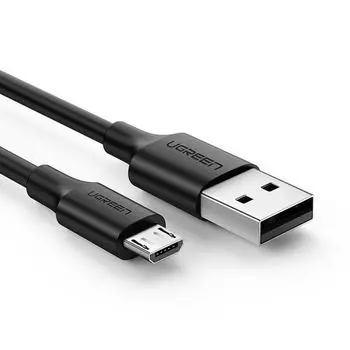 Кабель USB-Micro USB, быстрая зарядка, 2.4А, 18 Вт, 1.5 м, черный, UGREEN US289 (60137)