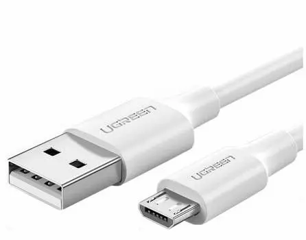 Кабель USB-Micro USB, быстрая зарядка, 2.4А, 18 Вт, 50 см, белый, UGREEN US289 (60140)