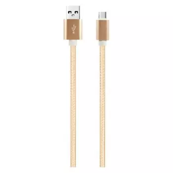 Кабель USB-Micro USB, быстрая зарядка, 2А, 1 м, золотистый, Red Line (УТ000035969)