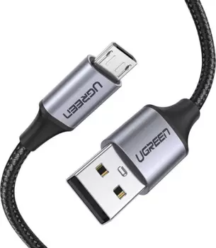 Кабель USB-Micro USB, быстрая зарядка, 2А, 18 Вт, 3 м, черный, UGREEN US290 (60403)