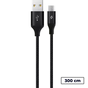 Кабель USB-micro USB, TTEC, 3m, черный, Нейлоновая оплетка кабеля (2DK22S)