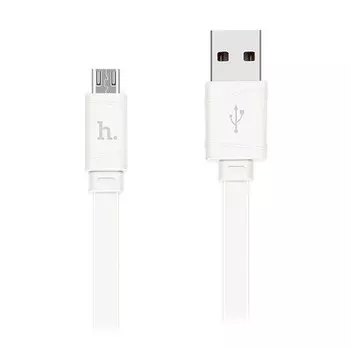 Кабель USB-microUSB , HOCO, 1m, белый (X5 Bamboo)