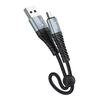 Кабель USB-microUSB , HOCO, X38 Cool Charging, 25см, черный (114050)