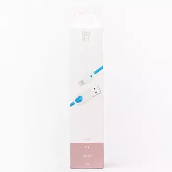 Кабель USB-microUSB , Kurato, RORI-M200, 1м, синий (106672)