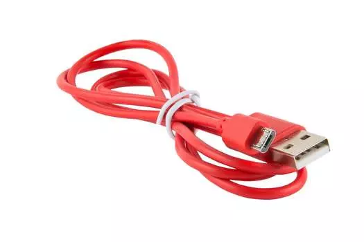Кабель USB 2.0(Am)-Micro USB 2.0(Bm), 1м, красный Red Line