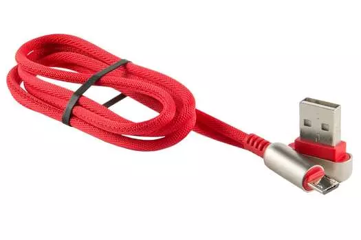 Кабель USB-Micro USB, 1м, красный Red Line