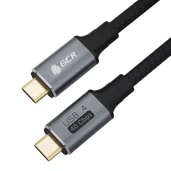 Кабель USB Type-C 4.0(m)-USB Type-C 4.0(m), быстрая зарядка, 100 Вт, 1 м, черный, Greenconnect GCR-UC41 (GCR-54619)