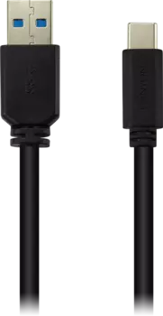 Кабель USB-Type-C, Canyon , форма сечения круглая, 1м, черный (CNE-USBC4B)