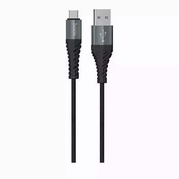 Кабель USB(Am)-USB Type-C(m), 1 м, черный, HOCO Cool X38 (6931474710567)