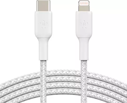 Кабель USB Type-C-Lightning 8-pin, 2 м, белый, Belkin (CAA004BT2MWH)