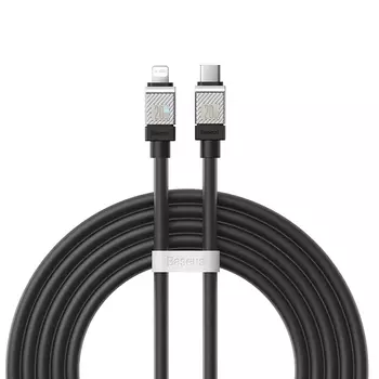 Кабель USB Type-C-Lightning 8-pin, быстрая зарядка, 20 Вт, 2 м, черный, Baseus CoolPlay (CAKW000101)