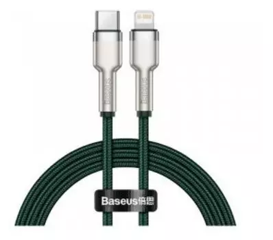 Кабель USB Type-C-Lightning 8-pin, 2.4А, 20 Вт, 1 м, зеленый, Baseus Cafule Series (CATLJK-A06)