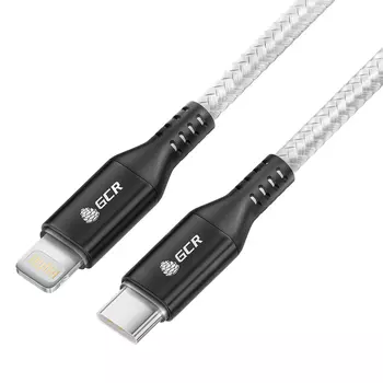 Кабель USB Type-C-Lightning 8-pin, MFi, экранированный, 18 Вт, 50 см, черный, Greenconnect GCR-IPPD4N (GCR-53187)