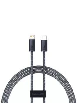 Кабель USB Type-C-Lightning 8-pin, экранированный, быстрая зарядка, 2.4А, 20 Вт, 2 м, серый, Baseus Dynamic Series CALD000116 (CALD000116)