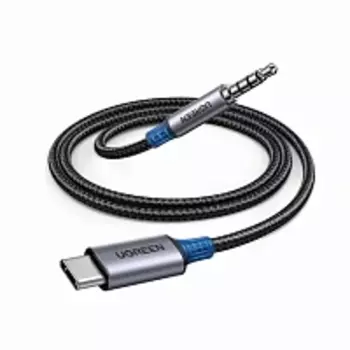 Кабель USB Type-C(M)-Jack 3.5mm(M), 1 м, серый UGREEN CM734 (35056)