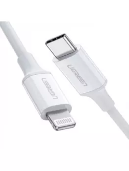 Кабель USB Type-C-Lightning 8-pin, MFi, экранированный, быстрая зарядка, 2A 2 м, белый UGREEN US171 (60749)