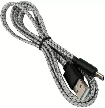 Кабель USB Type-C(m)-Lightning 8-pin(m), плоский, быстрая зарядка, 2.1А, 1 м, серый, Cablexpert CC-USB2-AMCM-FL-1M (CC-USB2-AMCM-FL-1M)