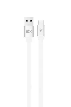 Кабель USB Type-C(m)-USB 2.0(Am), 2.4A, 1м, белый Exployd Flow (EX-K-1316)